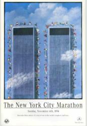 Dave Cutler poster for 1994 NYC Marathon sponsored by Mercedes Benz